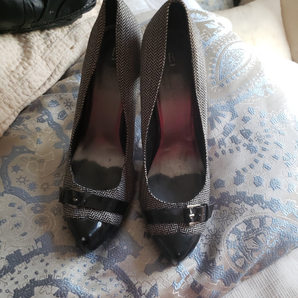 Grey Black and Patent Leather shoes 10